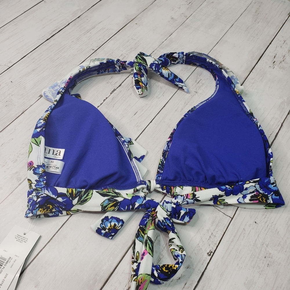 New! A.N.A Romeo Floral Print Bikini Triangle Swim - Picture 2 of 7
